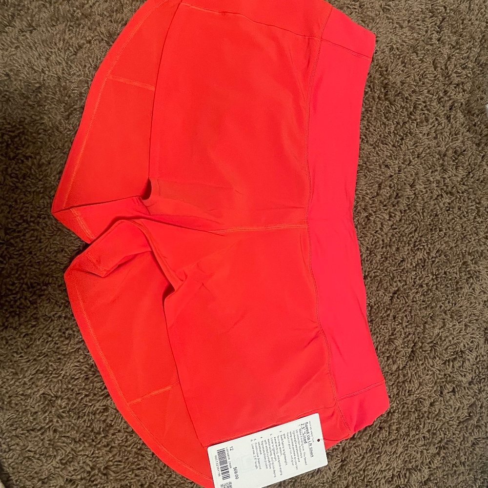 Lululemon Speed Up LR Short 2.5" *Lined size 12